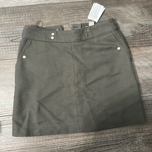 H&M Army Green Utility Mini Skirt with Pockets Size 6